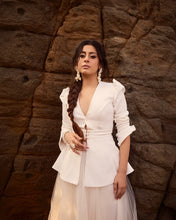 Load image into Gallery viewer, Isha Malviya | Dove White Jacket Skirt
