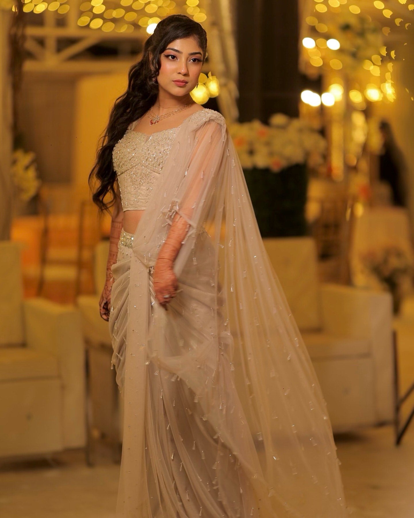Ranjini Debnath | Hanging Crystal Saree