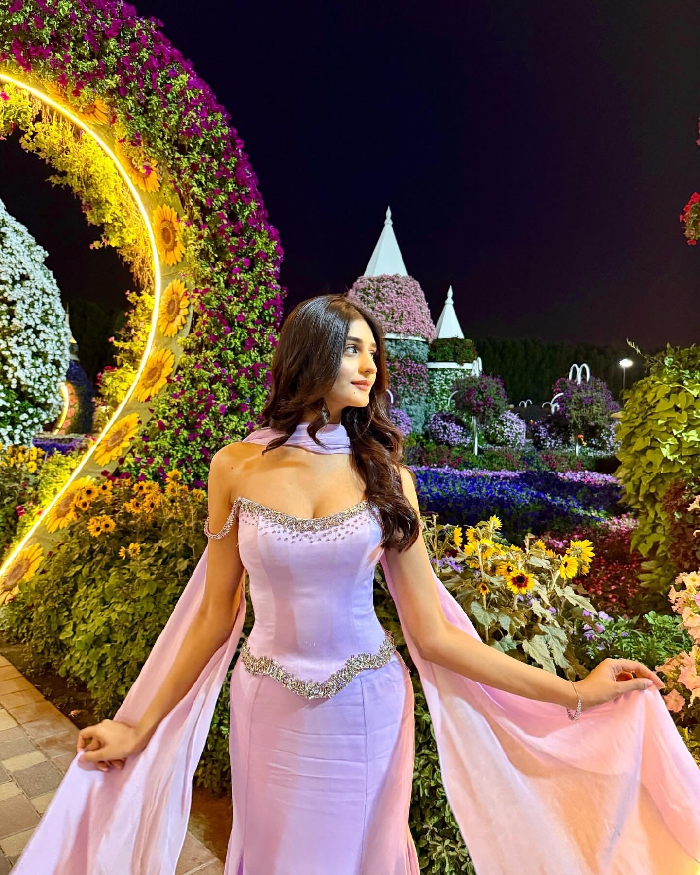 Payal Dhare | Stone Corset Lehenga (Lilac)