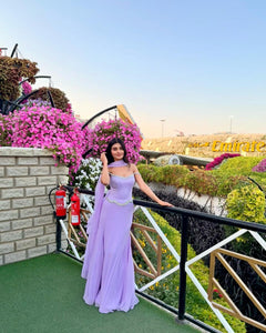 Payal Dhare | Stone Corset Lehenga (Lilac)