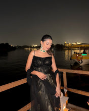 Load image into Gallery viewer, Riya Turkhia | Opal Embellished Corset | Black | Set of Two
