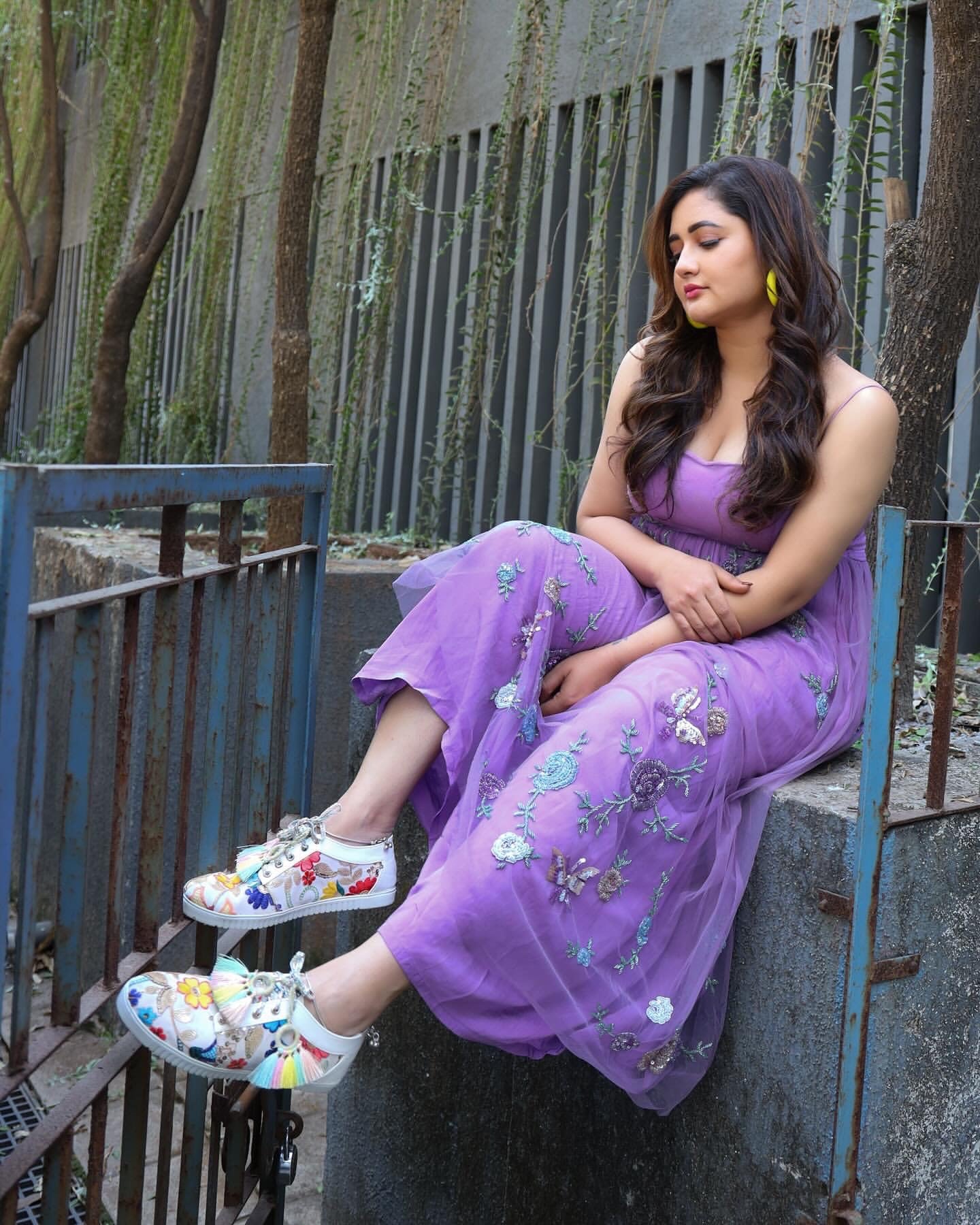 Rashmi Desai | Rose Lilac Midi Dress | Lilac
