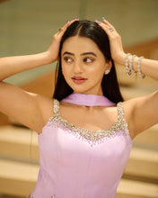 Load image into Gallery viewer, Helly Shah | Stone Corset Lehenga (Lilac)
