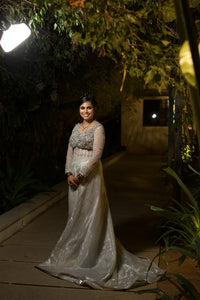 Bhavna Silver Custom Crystal Gown