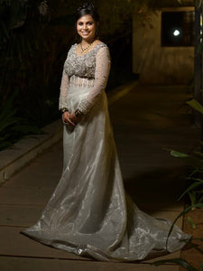 Bhavna Silver Custom Crystal Gown