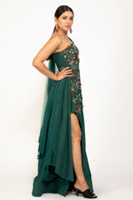 Load image into Gallery viewer, One Side Off-Shoulder Gown | Emerald Green

