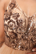 Load image into Gallery viewer, Selena Tulle Sequin Gown | Nude
