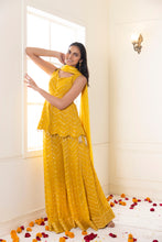 Load image into Gallery viewer, Daffodil Mirror Sharara Suit | Spicy Mustard
