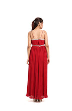 Load image into Gallery viewer, Holly Beaded Slit Dress | Red
