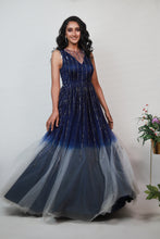 Load image into Gallery viewer, Eleanor beaded Gown | Navy Blue
