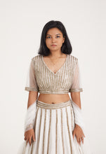 Load image into Gallery viewer, Amani Swarovski Lace Lehenga | White
