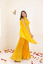 Load image into Gallery viewer, Daffodil Mirror Sharara Suit | Spicy Mustard
