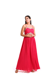 Myra Cut-Out Beaded Dress | Rani Pink