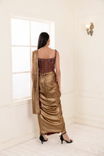 Load image into Gallery viewer, Garnet Embellished Corset (3 Piece Set) | Maroon
