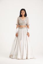 Load image into Gallery viewer, Amani Swarovski Lace Lehenga | White
