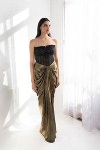 Opal Embellished Corset | Black (3 Piece Set)
