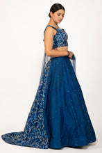 Load image into Gallery viewer, Wild Flower Runway Lehenga | Royal Blue
