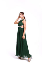 Load image into Gallery viewer, Cleo A-Line Cut Out Pleated Dress | Green

