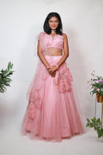 Load image into Gallery viewer, Ava Patchwork Lehenga | Baby Pink
