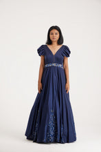 Load image into Gallery viewer, Iliana Stone Embellished Gown | Navy Blue
