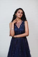 Load image into Gallery viewer, Eleanor beaded Gown | Navy Blue

