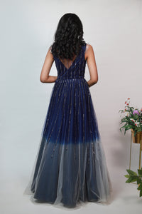 Eleanor beaded Gown | Navy Blue