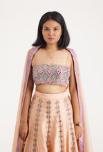 Load image into Gallery viewer, Mira Mirror Lehenga | Peach
