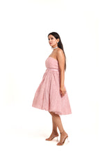 Load image into Gallery viewer, Blair Feathered Midi Dress | Light Pink
