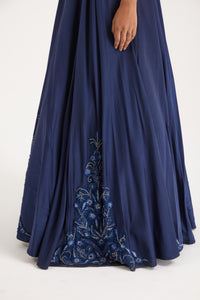 Iliana Stone Embellished Gown | Navy Blue