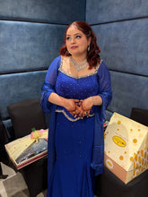 Load image into Gallery viewer, Simran | Stone Lehenga | Electric Blue
