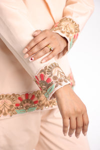 Peaches | 3 Jacket Set | Dabka Work