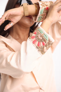 Peaches | 3 Jacket Set | Dabka Work
