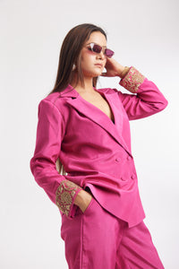 Royal Fuchsia | Jacket | Dabka Work