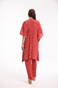 Aliyah Kaftan | Deep Red | Dabka Work