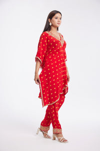 Imani Kaftan | Leheriya Print | Dabka Work