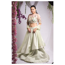 Load image into Gallery viewer, Fiona Multicolour Lehenga Set | Mint Green
