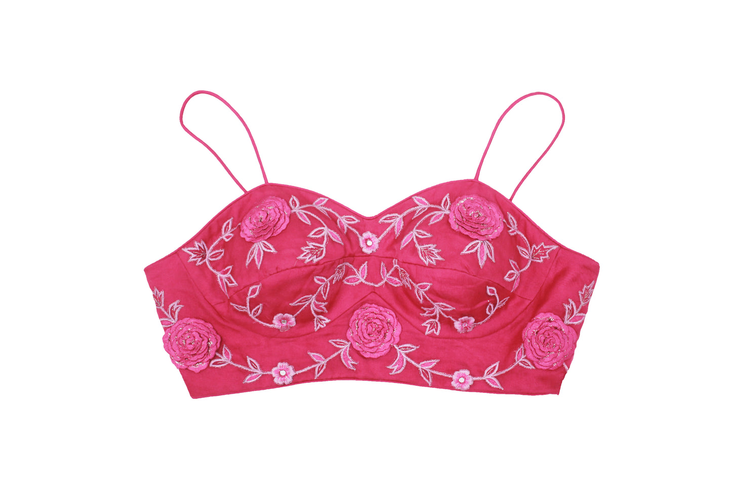 Mia Patchwork Blouse | Hot Pink