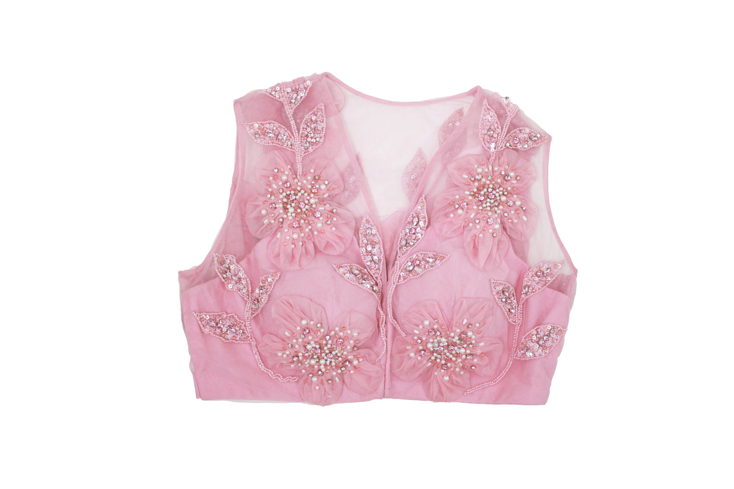 Ava Patchwork Blouse | Baby Pink