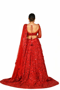 The Maharani Bridal Lehenga | Deep Red