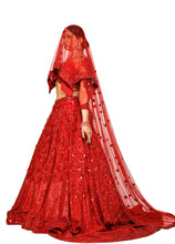Load image into Gallery viewer, The Maharani Bridal Lehenga | Deep Red
